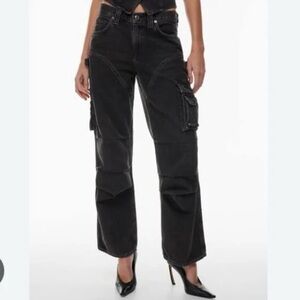 AGOLDE Nera Flared Cotton Denim Utility Pants